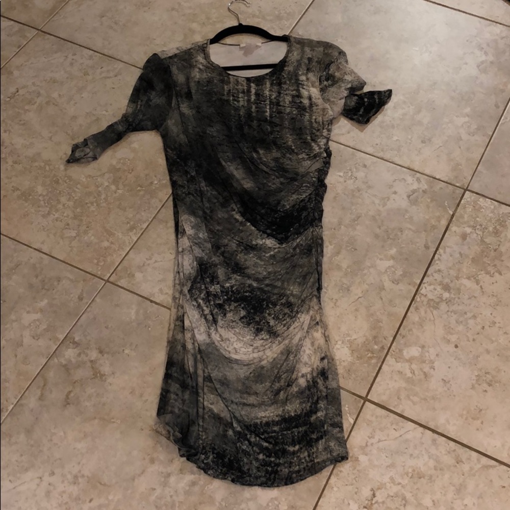 Long sleeve Helmut Lang body con dress
